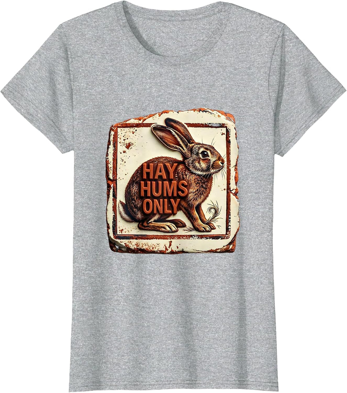Hay Hums Only Alt Goth Cute Bunny Rabbit Lover T-Shirt - Heather Grey