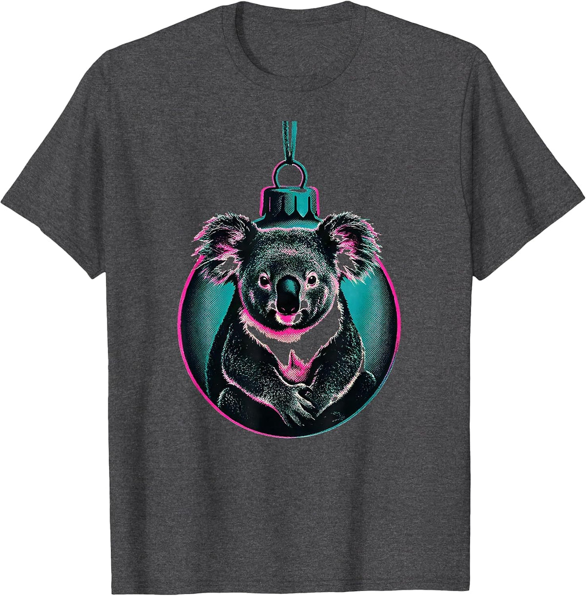 Men's Koala Ornament Cute Holiday Novelty Gift T-Shirt - Dark Heather Grey