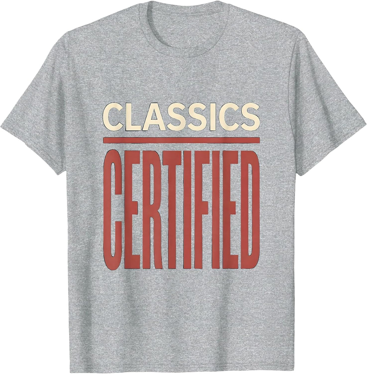 Men's Classics Certified Retro Arcade Gamer Vintage Video Game T-Shirt - Heather Grey