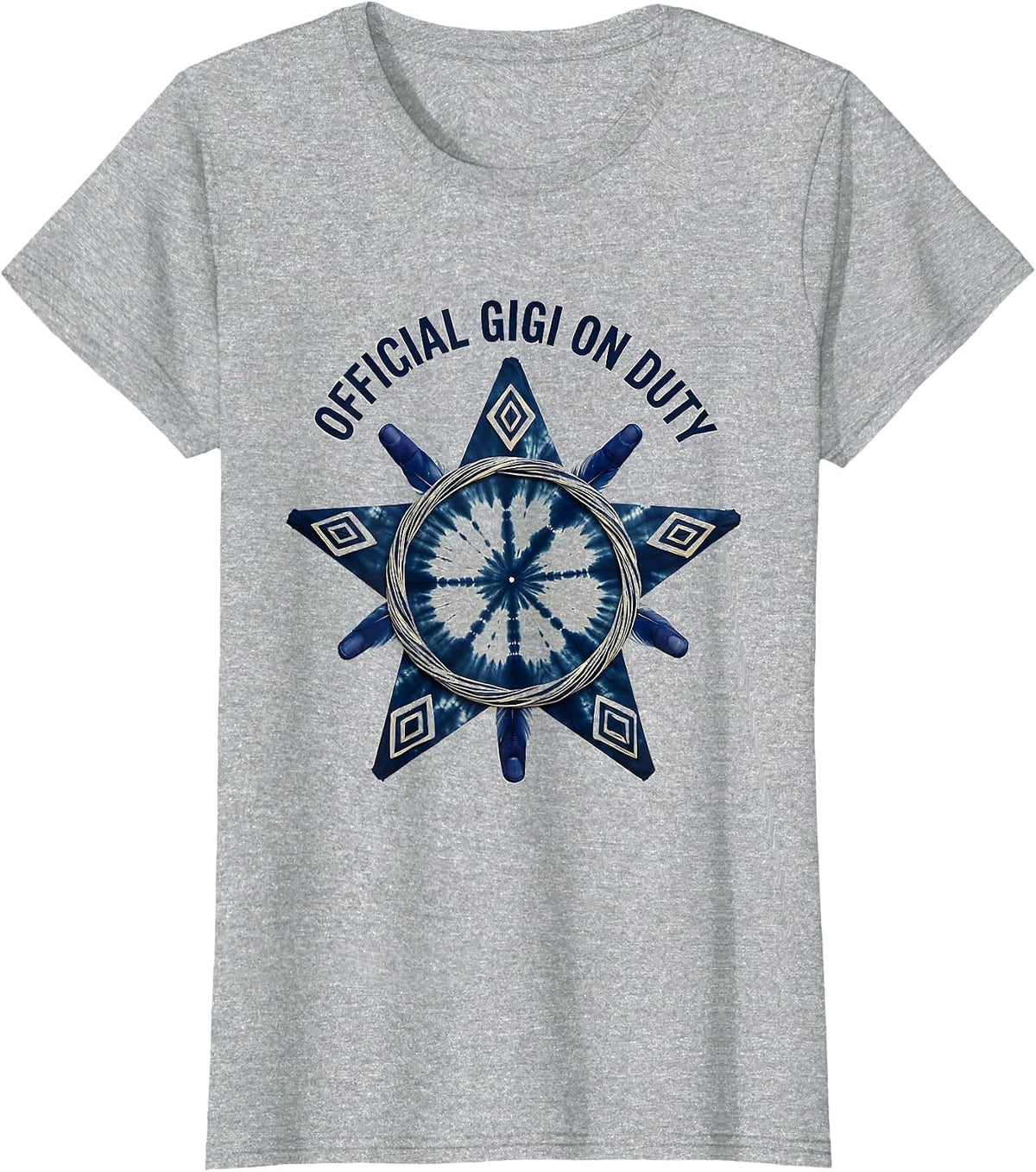Women's Official Gigi On Duty Grandmother Design T-Shirt - Heather Grey