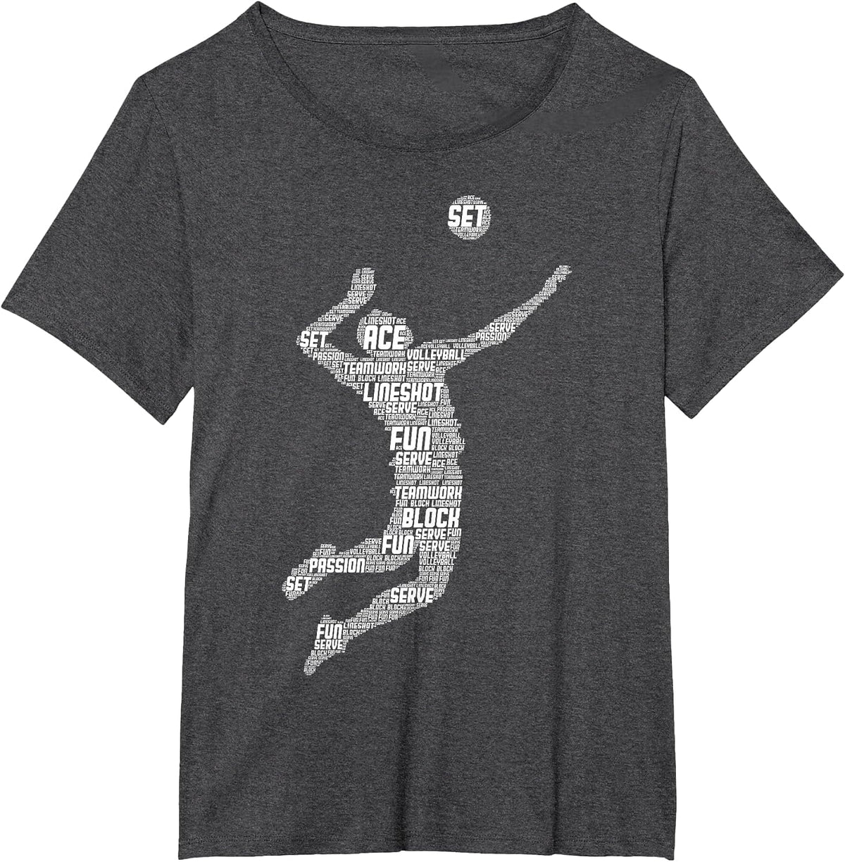 Volleyball Player Boys Youth Men T-Shirt - Dark Heather Grey