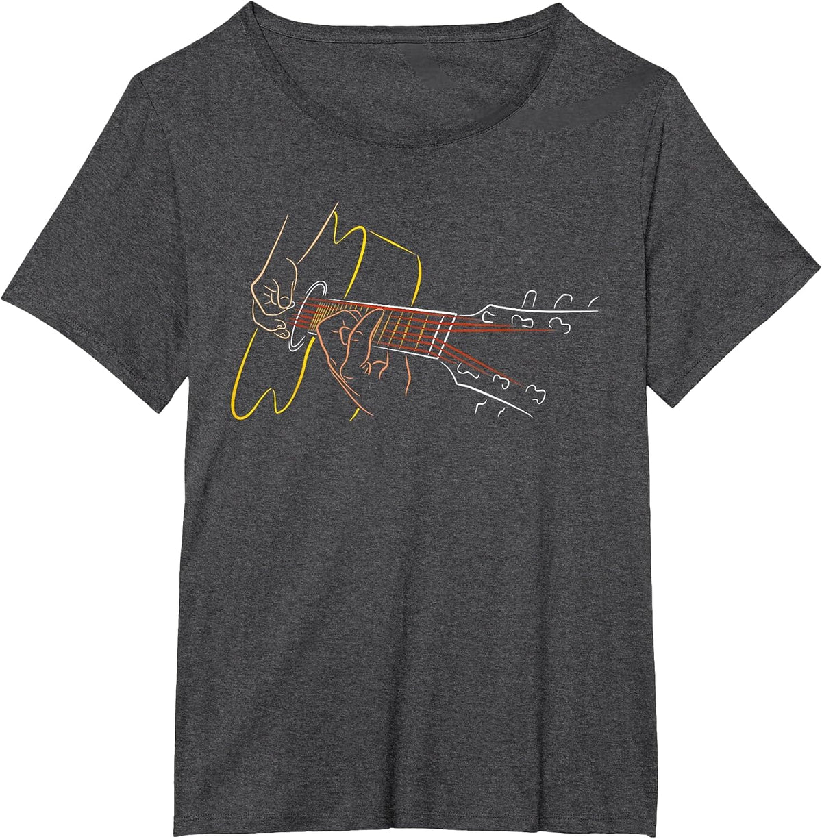 Acoustic Guitar Player Tshirt Great Guitarist or Band T-Shirt - Dark Heather Grey