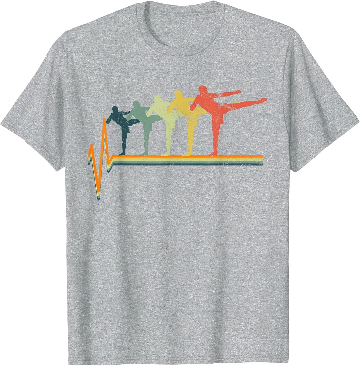 Kickboxing Muay Thai Thaiboxing MMA Vintage T-Shirt - Heather Grey