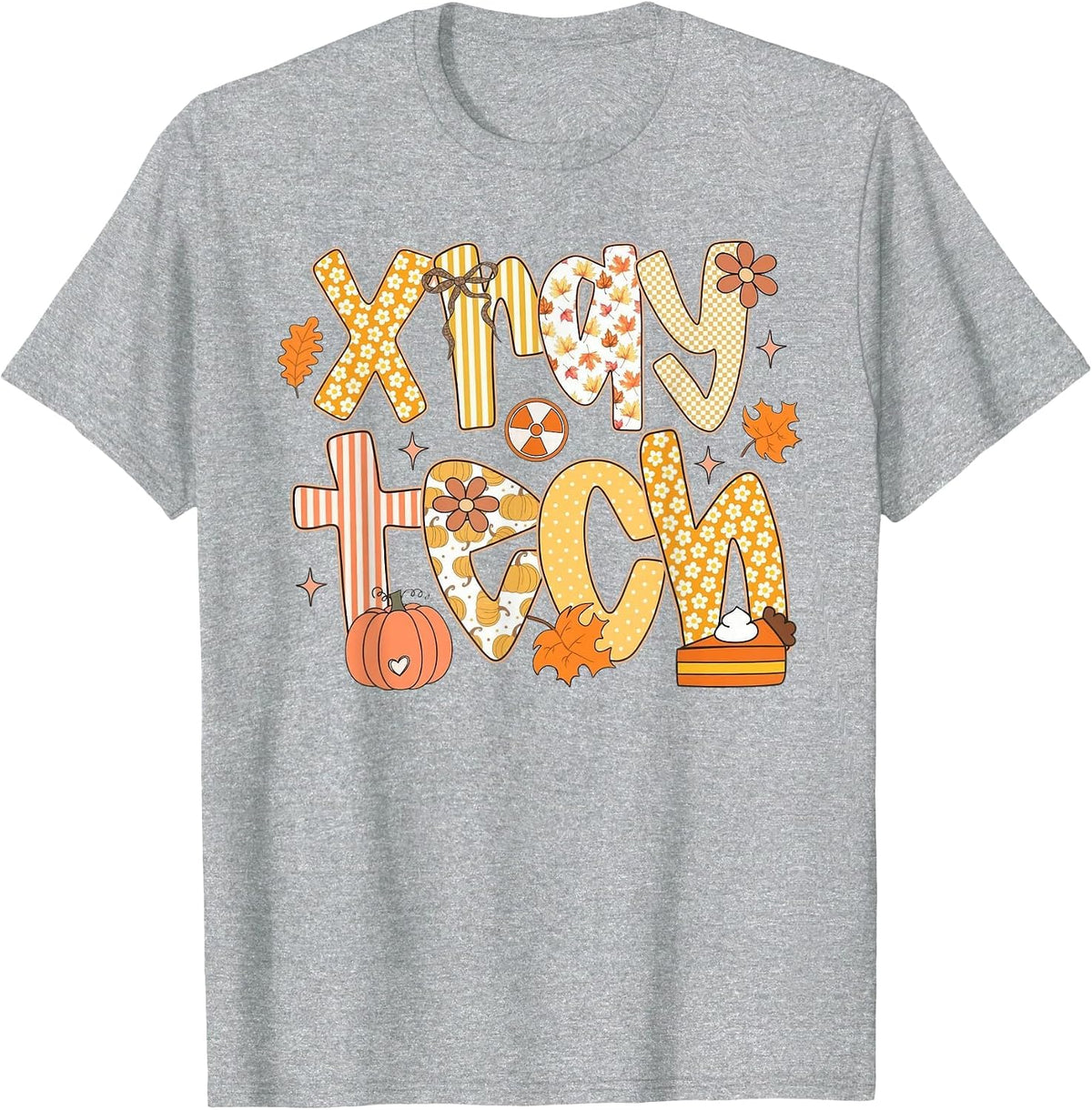 Xray Tech Fall Radiology Radtech Autumn Xray Technologist T-Shirt - Heather Grey