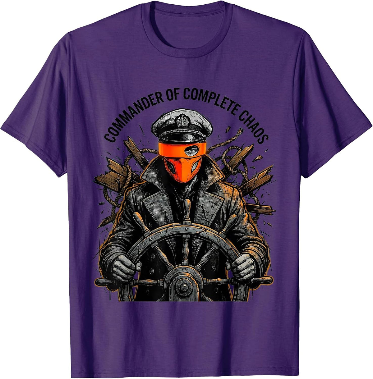I Run A Tight Shipwreck Commander Of Complete Chaos T-Shirt - Purple