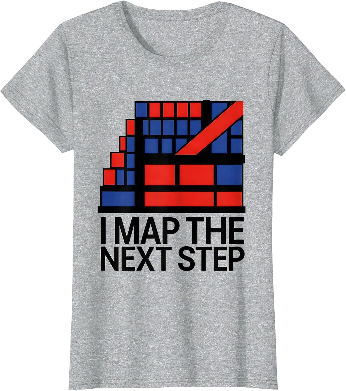 I Map The Next Step Bauhaus Modernist Special Education T-Shirt - Heather Grey