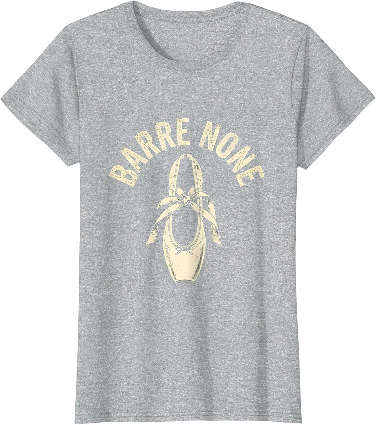 Barre None Balletcore Fashion Design T-Shirt - Heather Grey