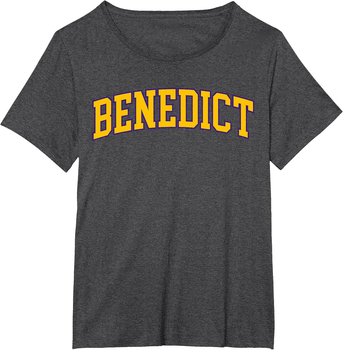 Benedict Vintage College Retro Men Women T-Shirt - Dark Heather Grey