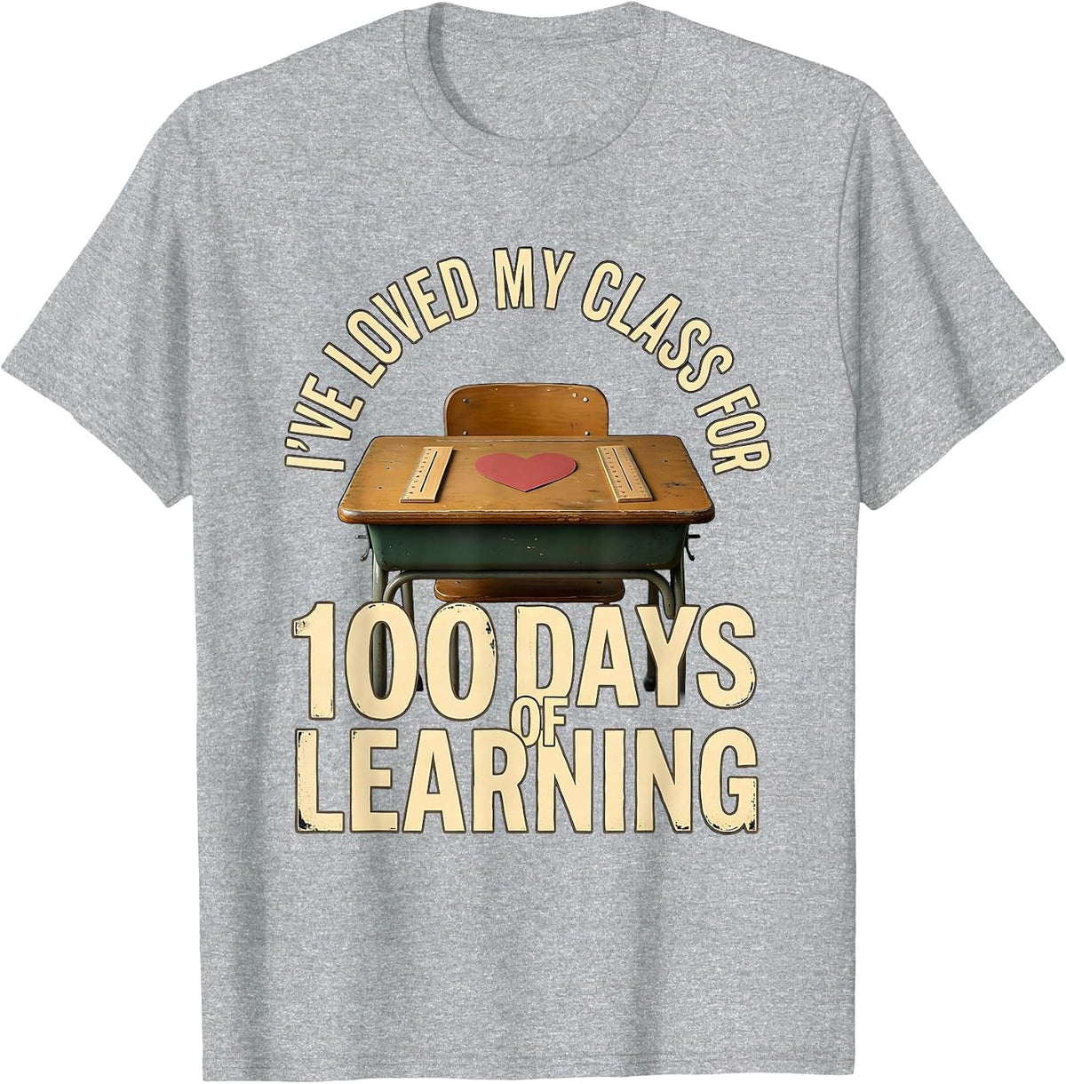 Men's I've Loved My Class For 100 Days Of Learning Vintage T-Shirt - Heather Grey