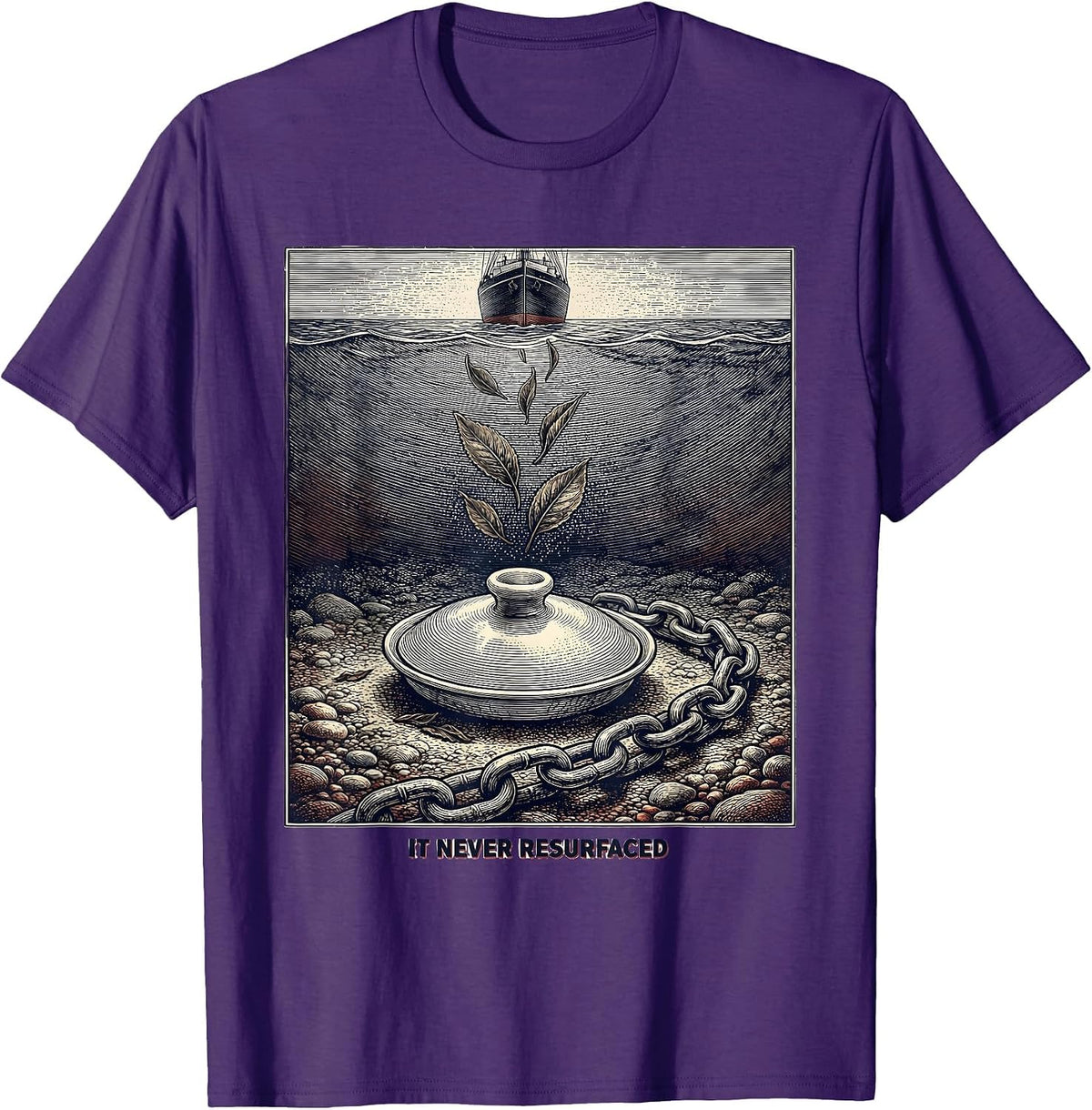 Men's It Never Resurfaced Funny History Teacher 4th Of July T-Shirt - Purple