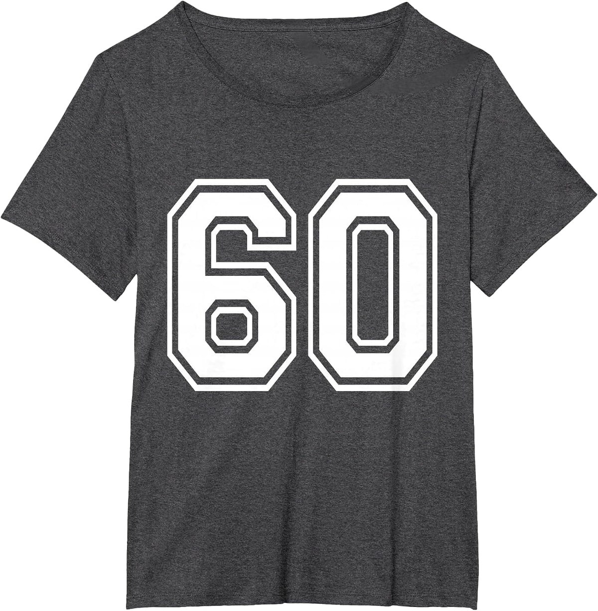 Number 60 Varsity Sports Team Jersey 60th Birthday 60 Years T-Shirt - Dark Heather Grey