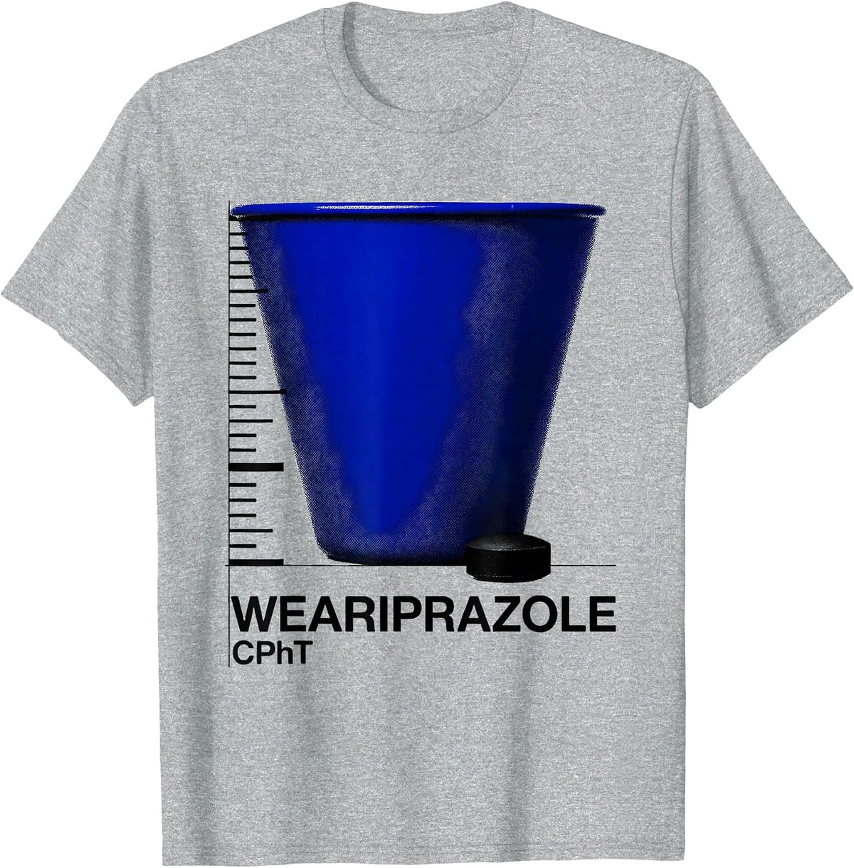 Men's Weariprazole, CPhT Funny Pharmacy Tech Humor Gift T-Shirt - Heather Grey