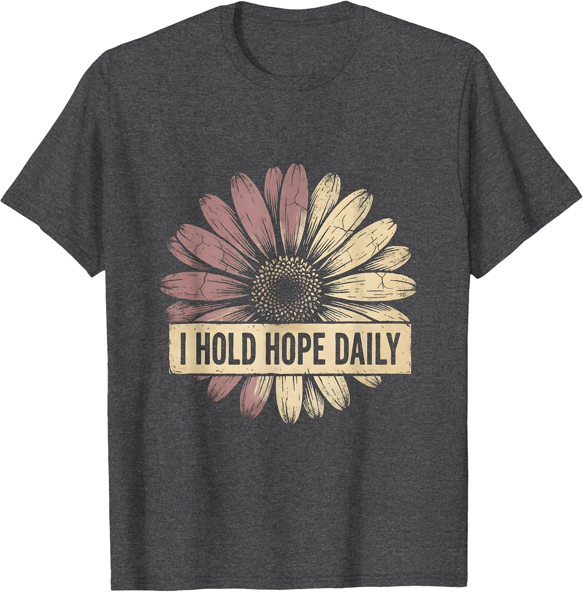 I Hold Hope Daily Oncology Nurse Design T-Shirt - Dark Heather Grey