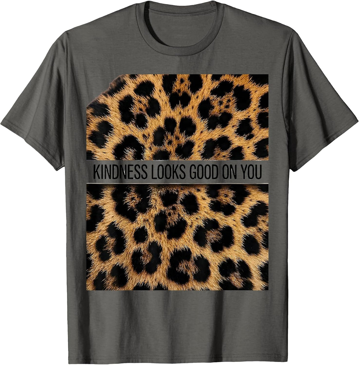 Men's Kindness Looks Good On You Positivity Design T-Shirt - Asphalt Grey