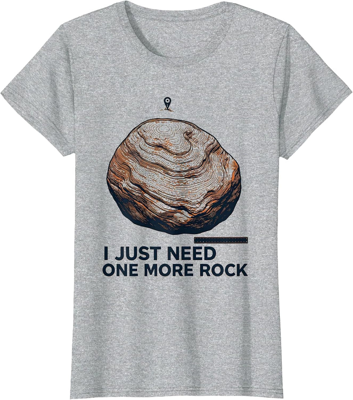 I Just Need One More Rock Funny Hiking Outdoor Enthusiast T-Shirt - Heather Grey