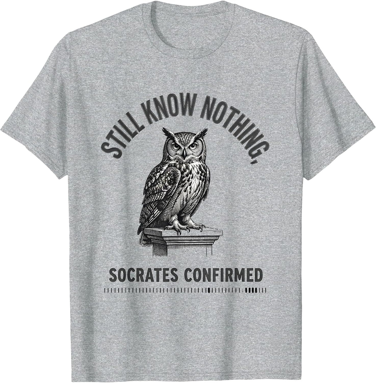 Men's Still Know Nothing Socrates Confirmed Funny Greek Philosophy T-Shirt - Heather Grey
