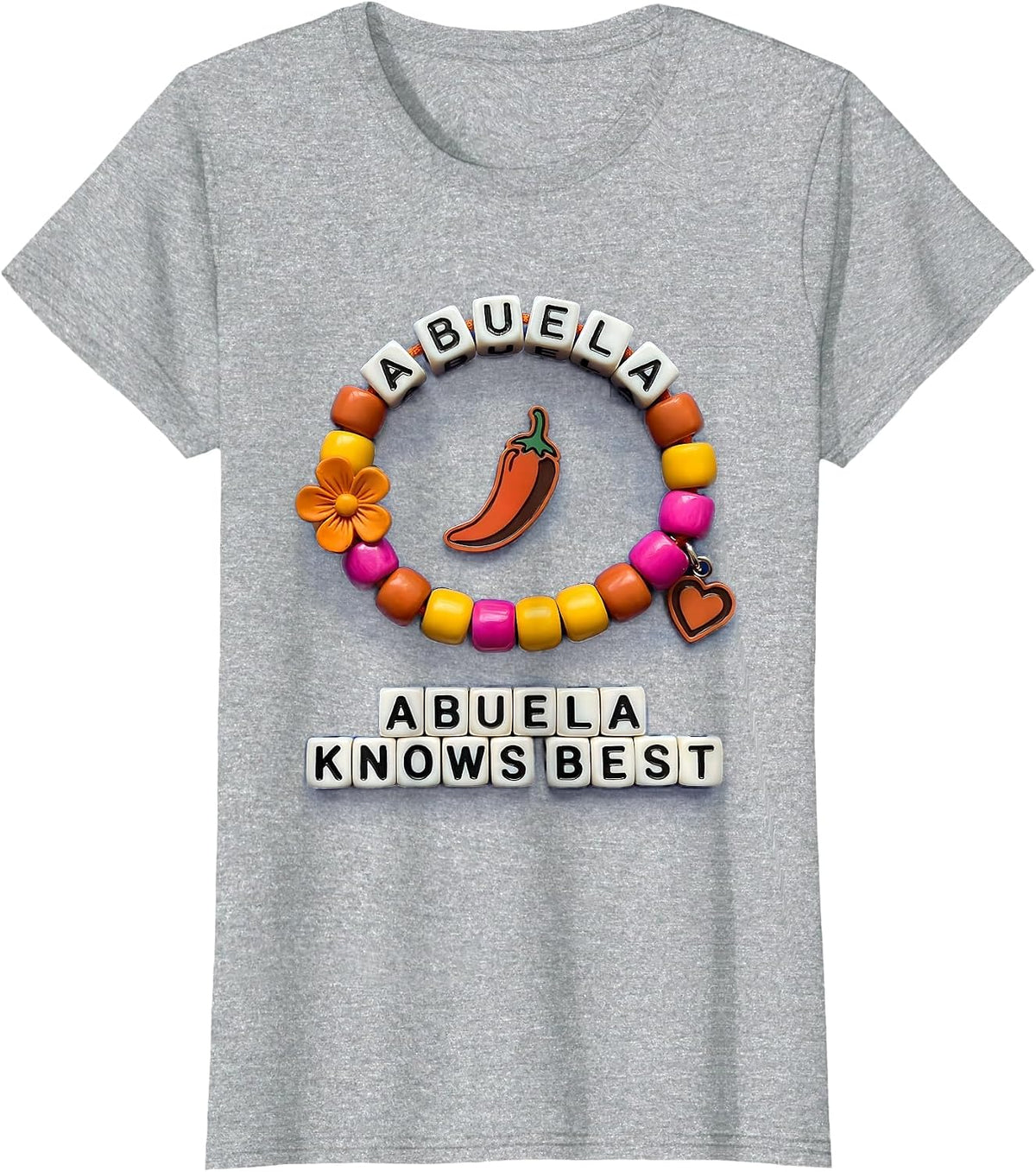 Abuela Knows Best Mexican Heritage Design T-Shirt - Heather Grey