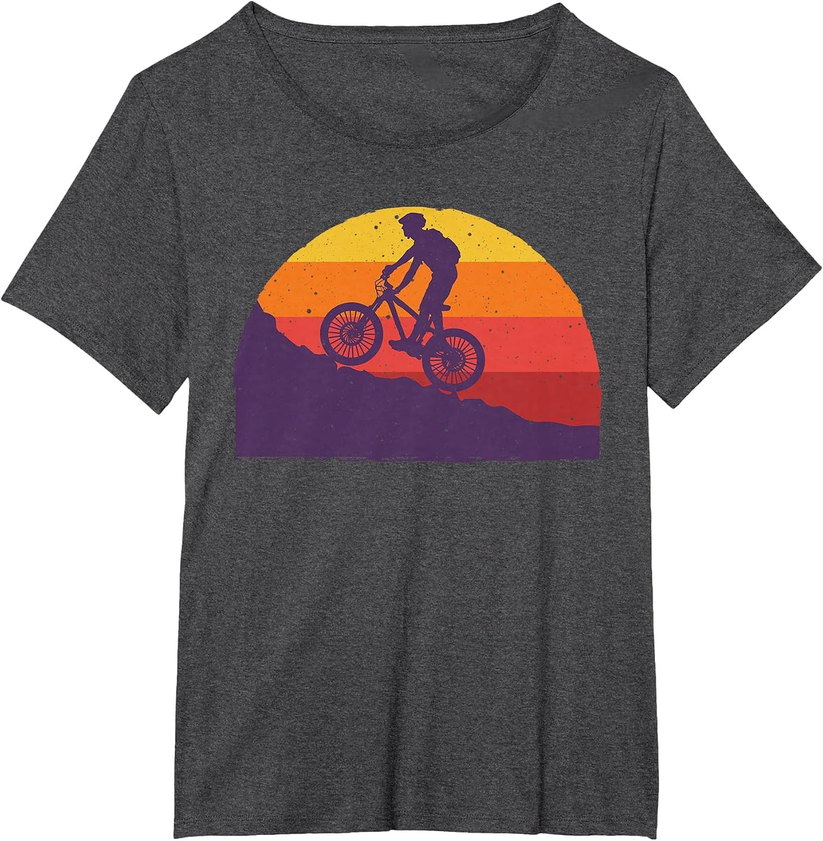 Cool Mountain Biking for Men Women Vintage Cycling MTB Biker T-Shirt - Dark Heather Grey