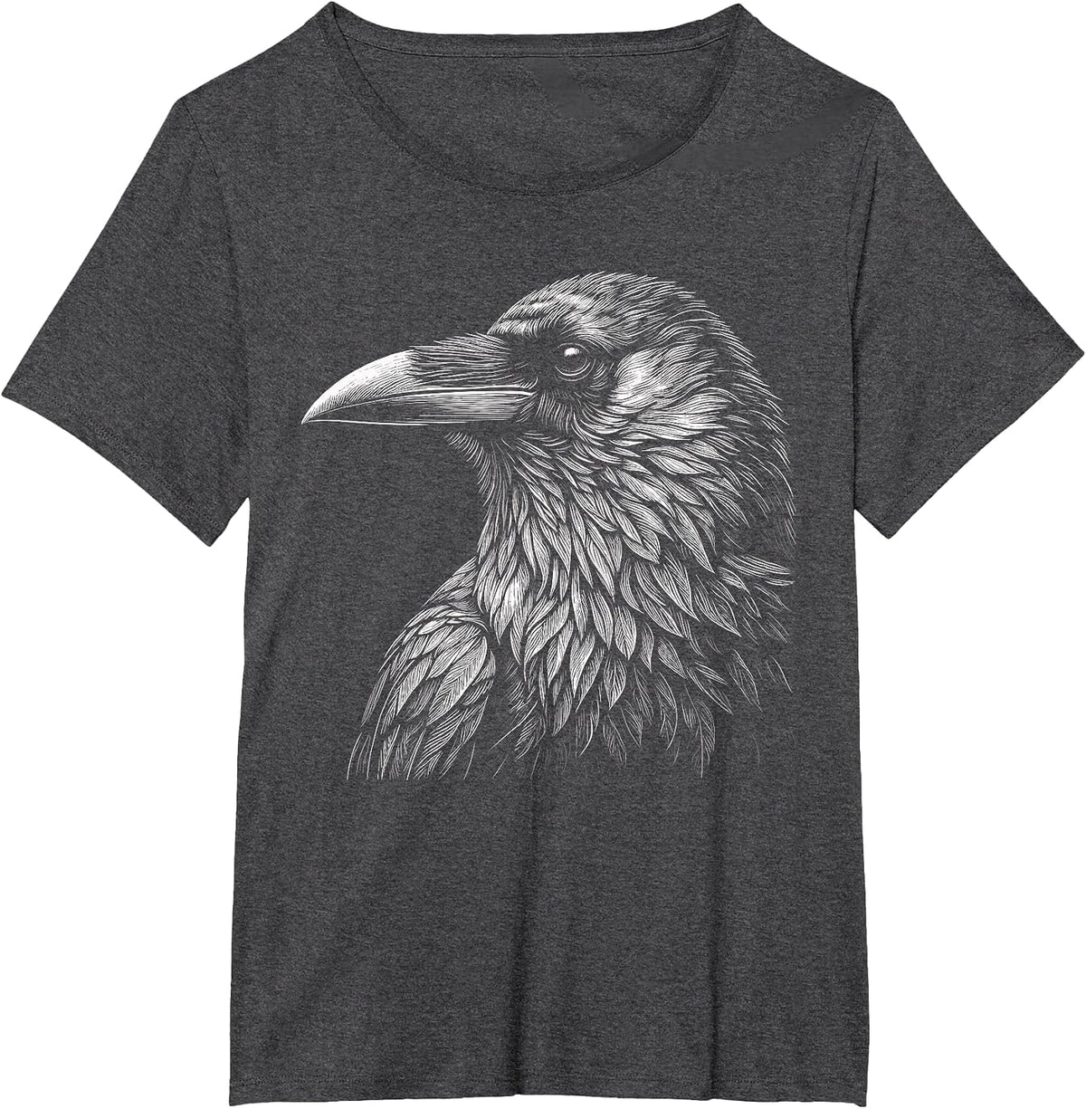 Black Crow Raven Beautiful Raven Bird T-Shirt - Dark Heather Grey