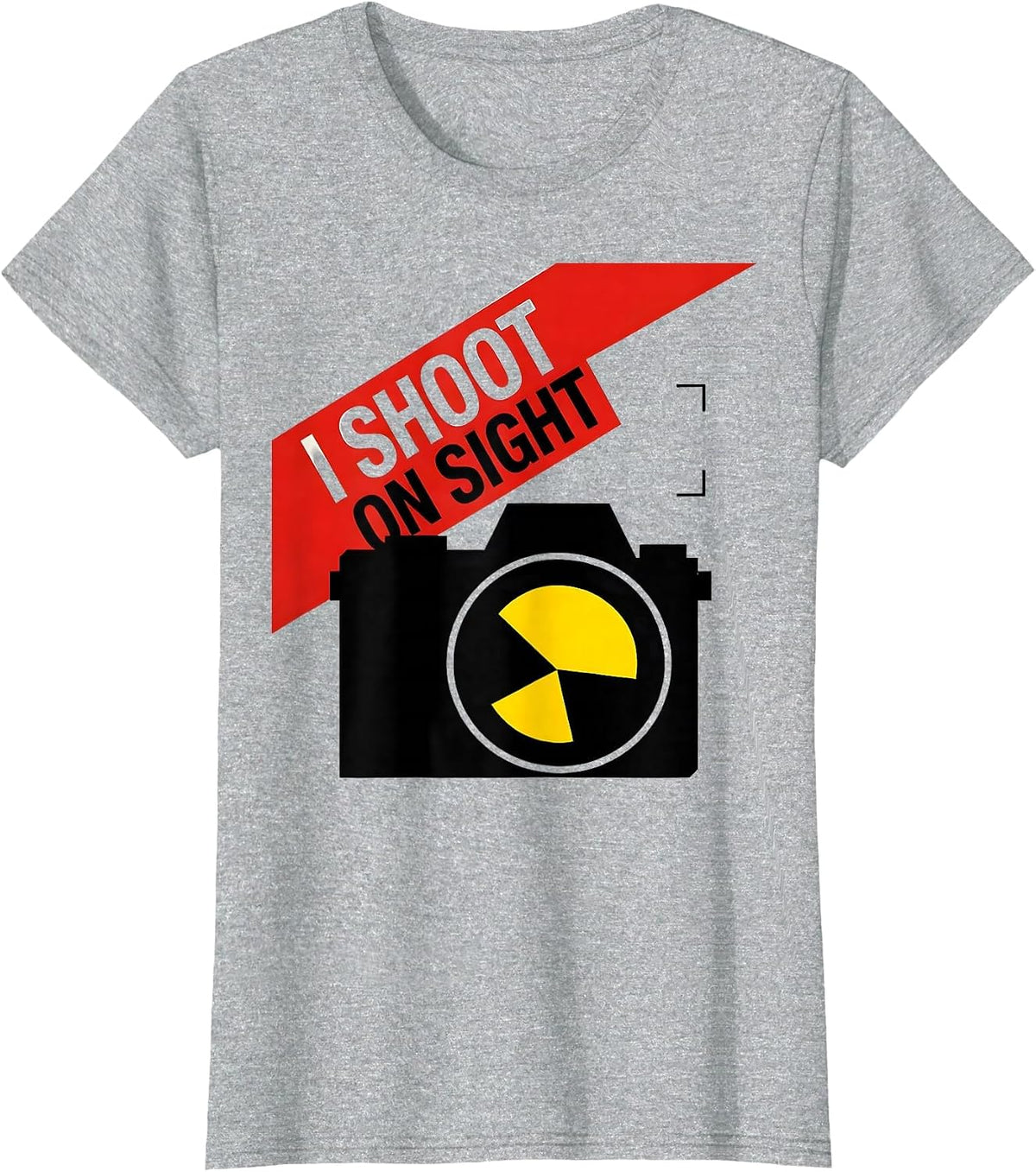 Women's I Shoot On Sight Bauhaus Modernist Photography Humor Gift T-Shirt - Heather Grey
