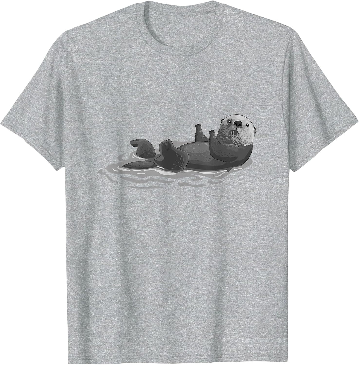 Floating Otter T-Shirt - Heather Grey