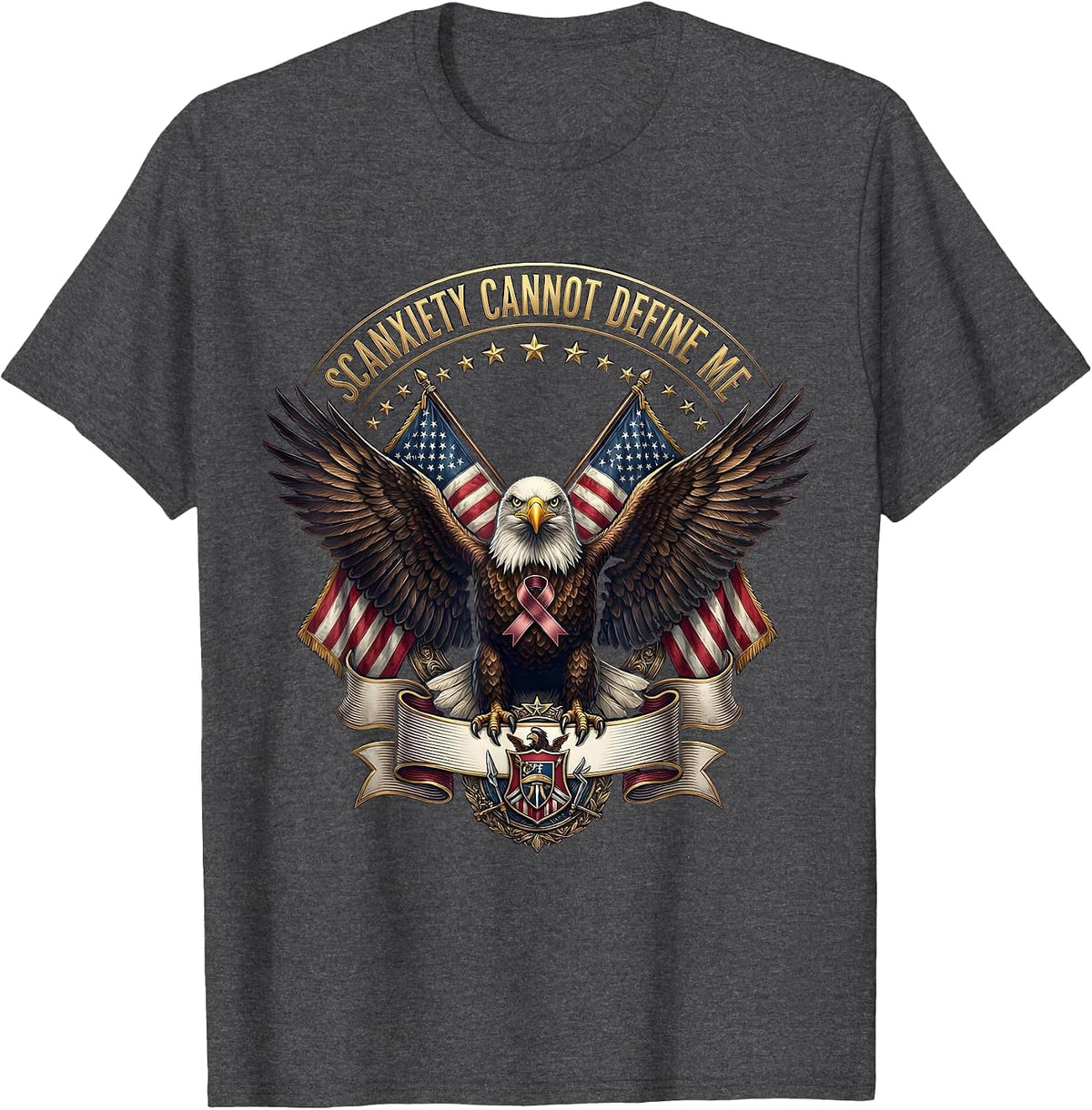 Scanxiety Cannot Define Me Metastatic Breast Cancer T-Shirt - Dark Heather Grey
