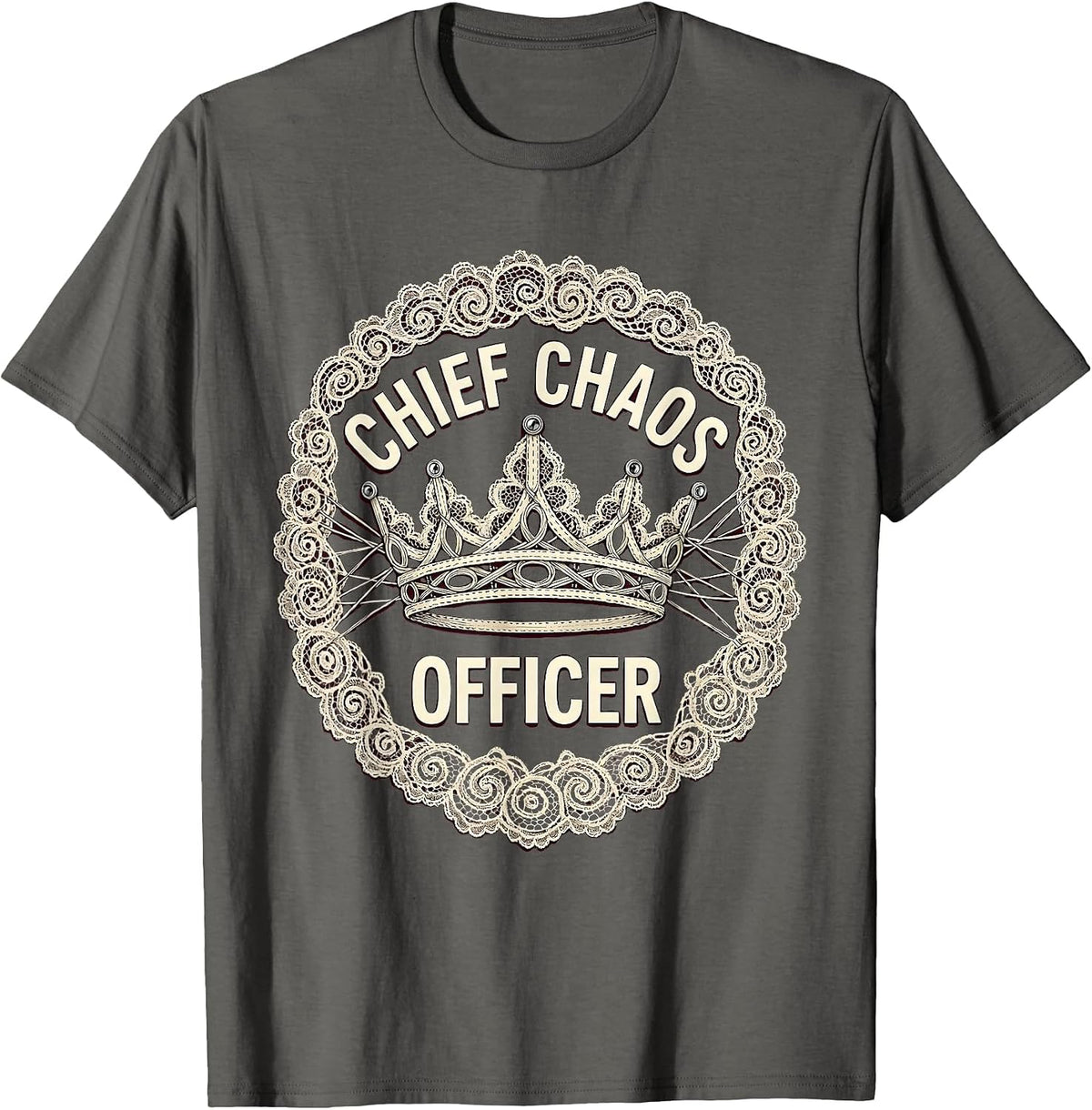 Men's Chief Chaos Officer Chaos Coordinator Design T-Shirt - Asphalt Grey