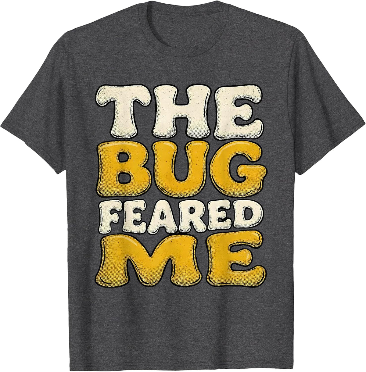 The Bug Feared Me Y2K Retro Tech Design T-Shirt - Dark Heather Grey