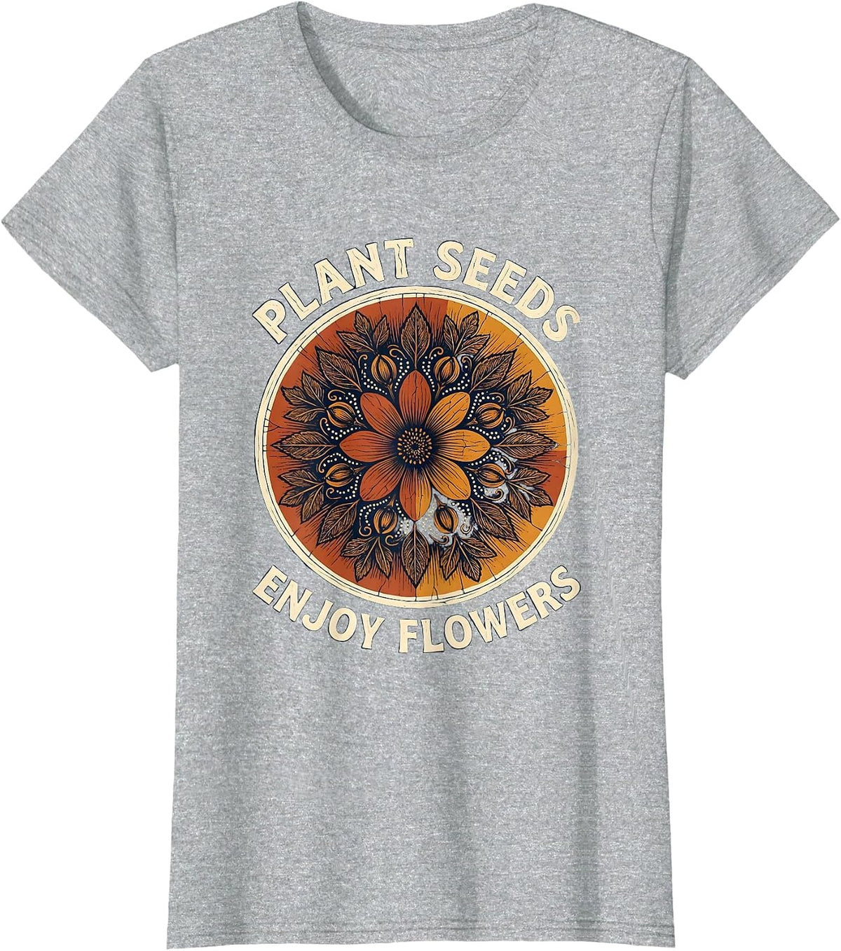 Plant Seeds Enjoy Flowers Gardening Nature Design T-Shirt - Heather Grey