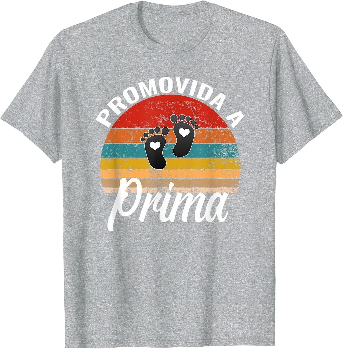 Promovida A Prima Spanish Pregnancy Announcement Cousin Girl T-Shirt - Heather Grey