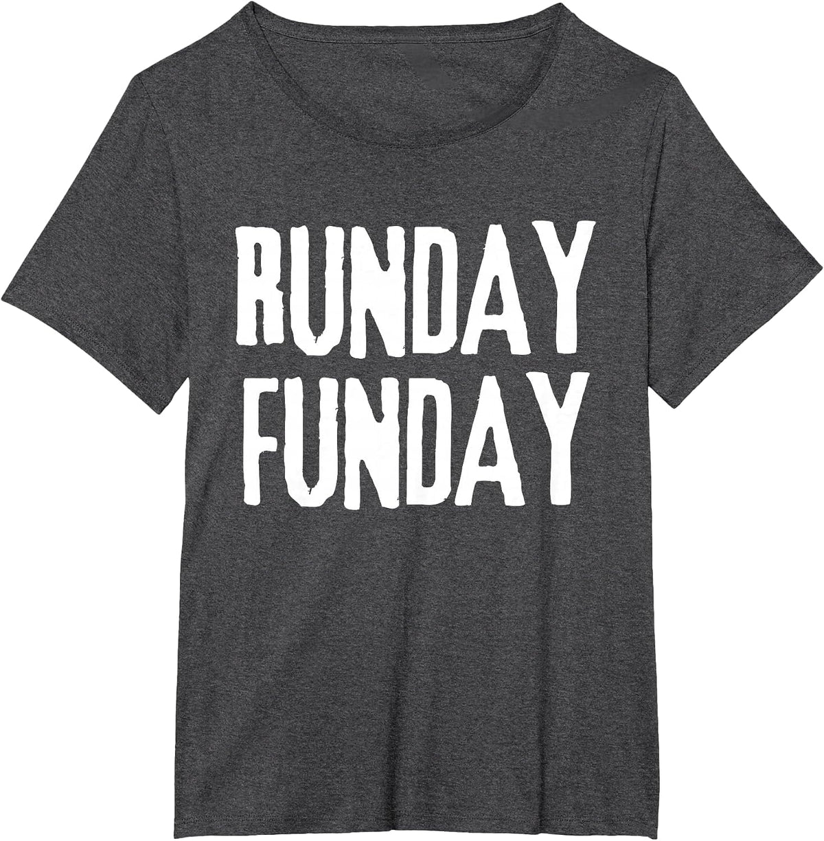 RUNDAY Funday Motivating Runners Run Day T-Shirt - Dark Heather Grey