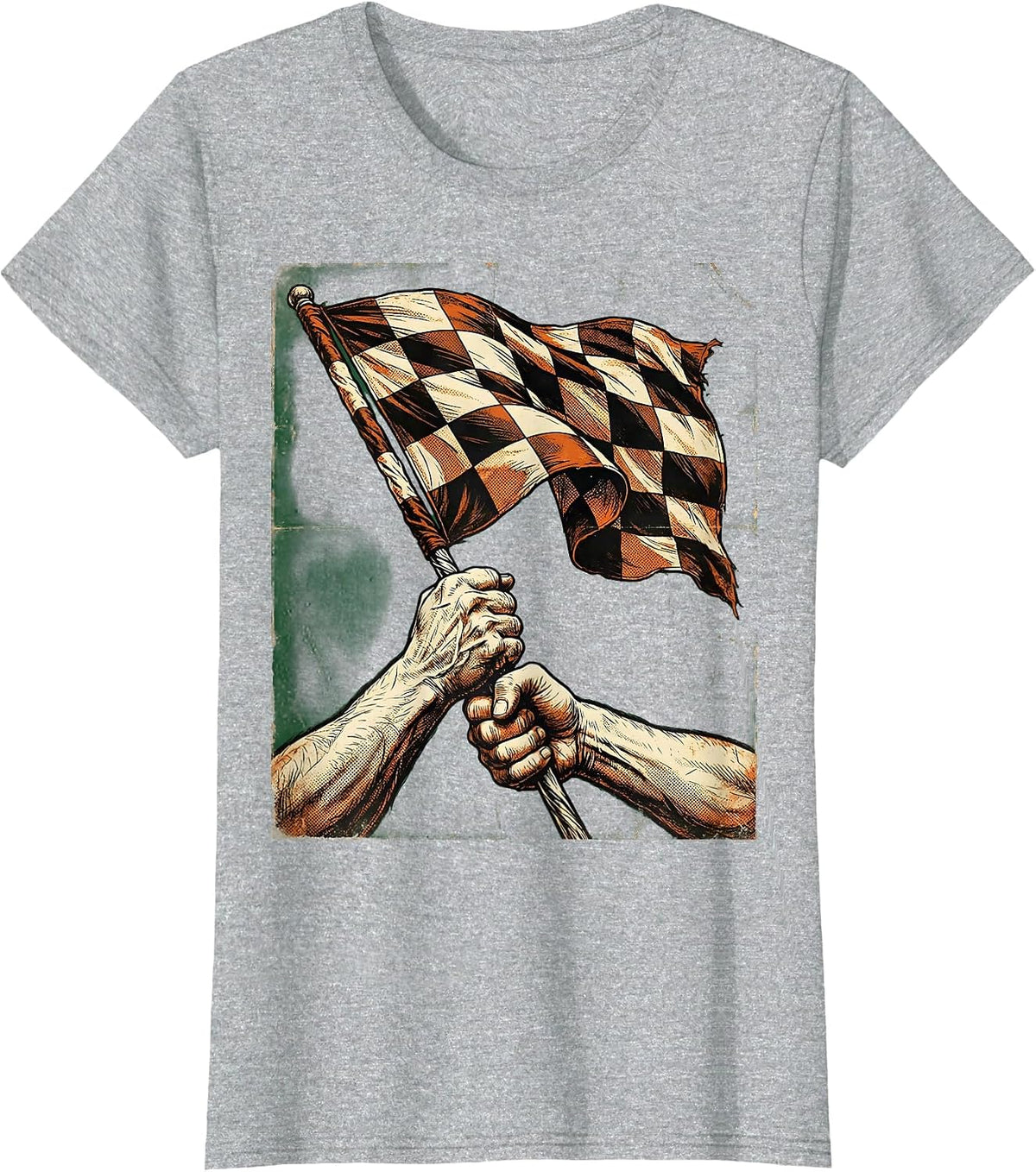 Women's Soccer Dad Referee Flag Frustration Graphic T-Shirt - Heather Grey