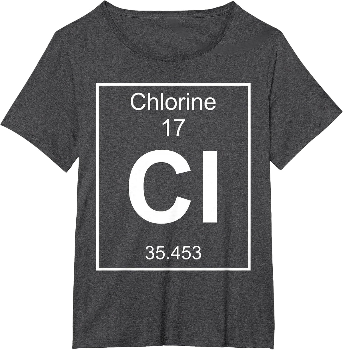 Chlorine Element Costume Periodic Table Chemistry Fun T-Shirt - Dark Heather Grey