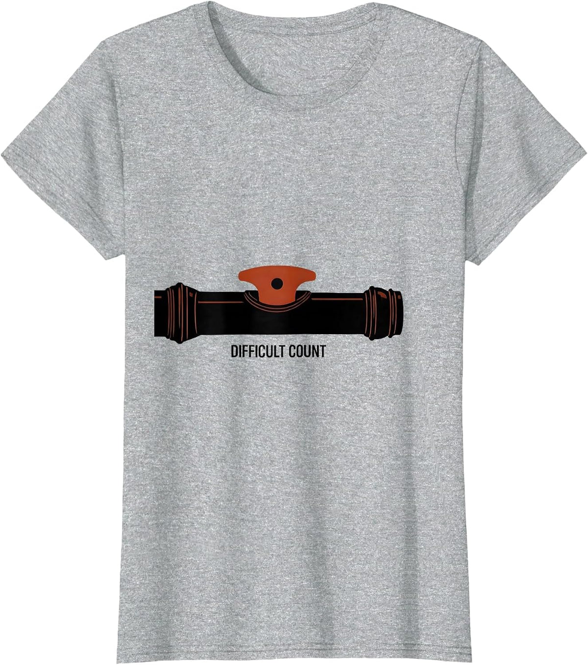 Difficult Count Funny Flute Musician Humor Music Lover Gift T-Shirt - Heather Grey