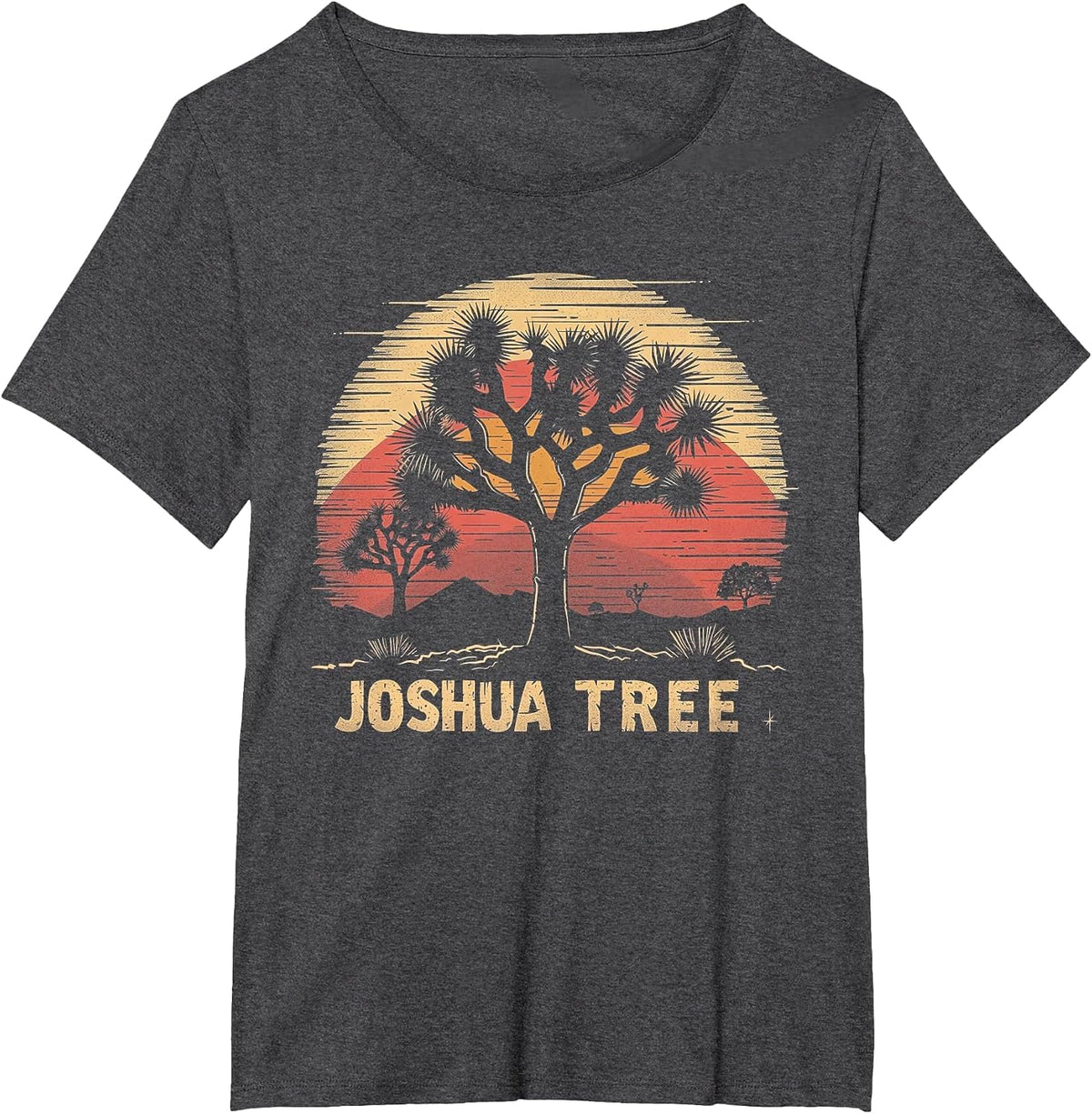 Joshua Tree - US National Park Vintage T-Shirt - Dark Heather Grey