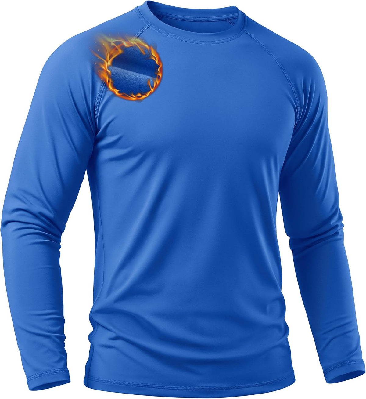 TACVASEN Men's Thermal Shirts Long Sleeve Warm Fleece Lined Base Layer - 08 Color Blue