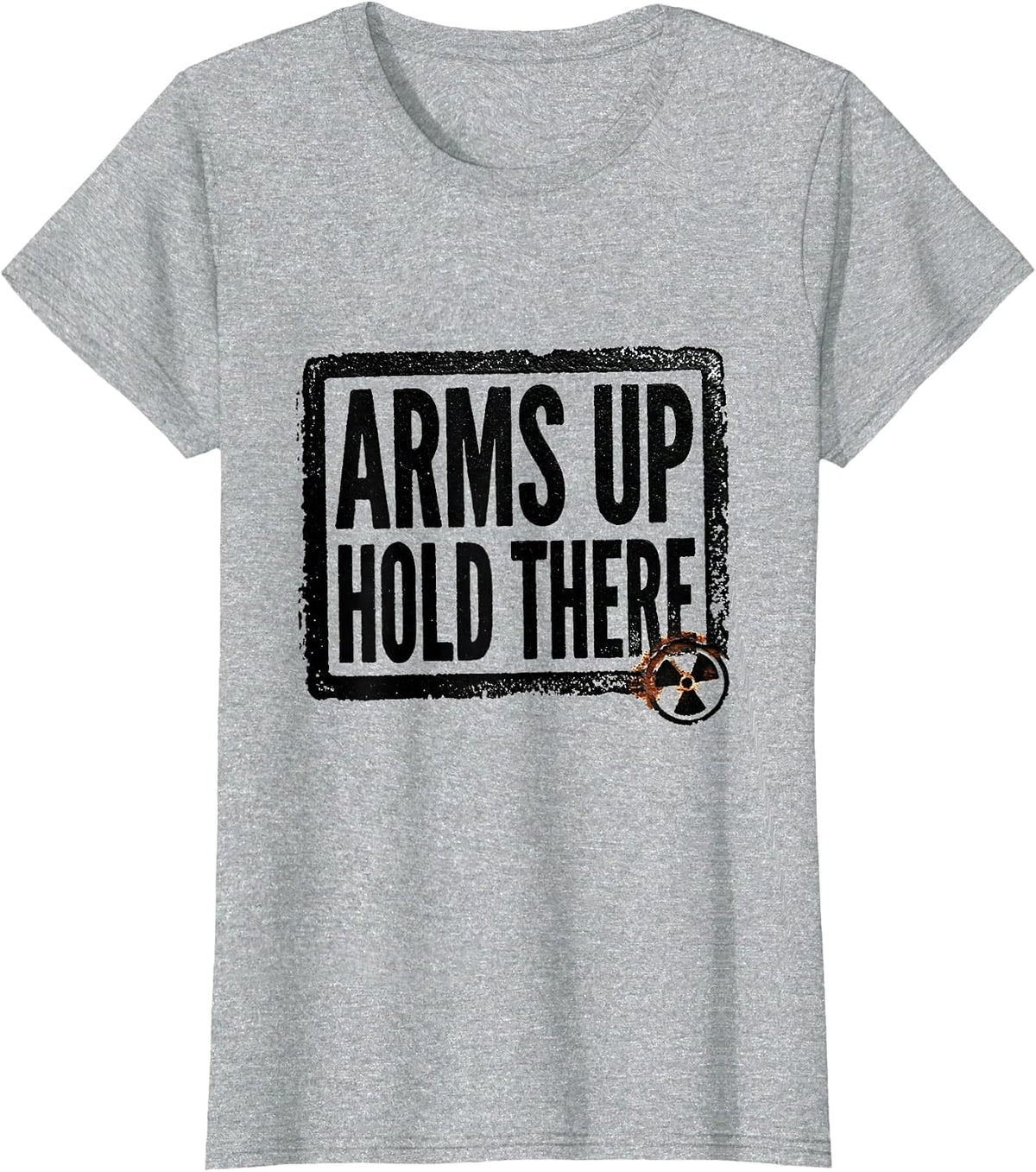 Arms Up Hold There Rubber Stamp Radiology Tech Rad Tech T-Shirt - Heather Grey