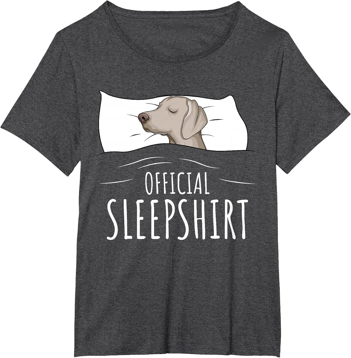 Weimaraner Dog Official Sleepshirt T-Shirt - Dark Heather Grey