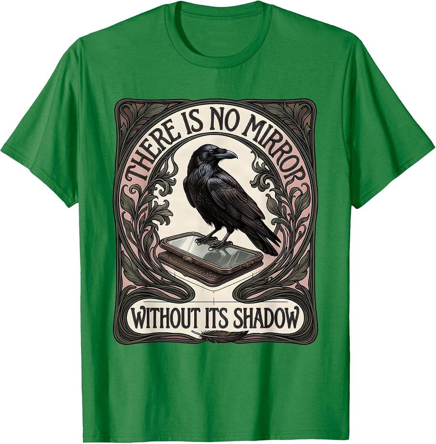 Men's There Is No Mirror Without Its Shadow Art Nouveau Edgar T-Shirt - Kelly Green