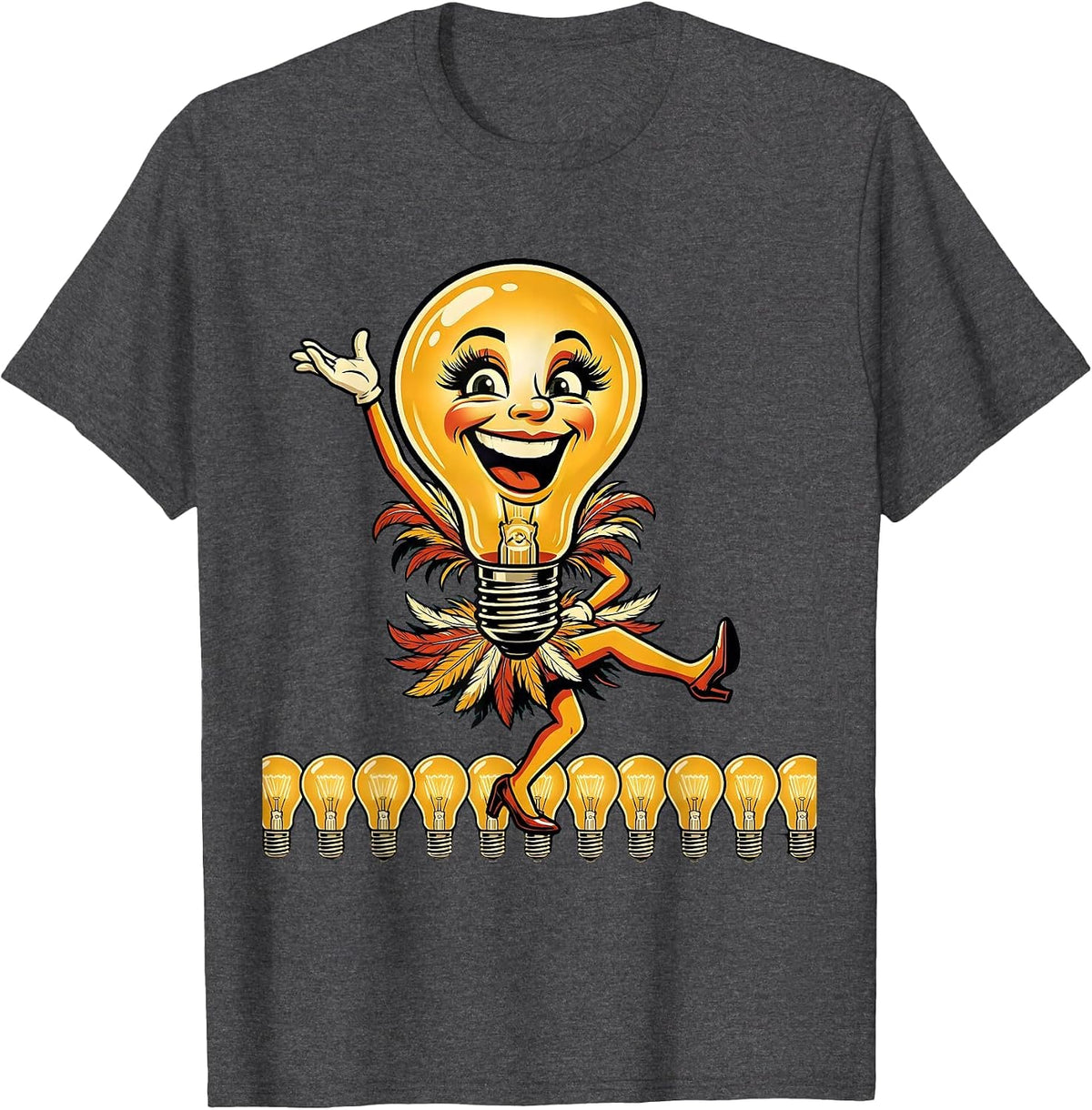 Men's In My Showgirl Era Stage Footlights Dancer T-Shirt - Dark Heather Grey