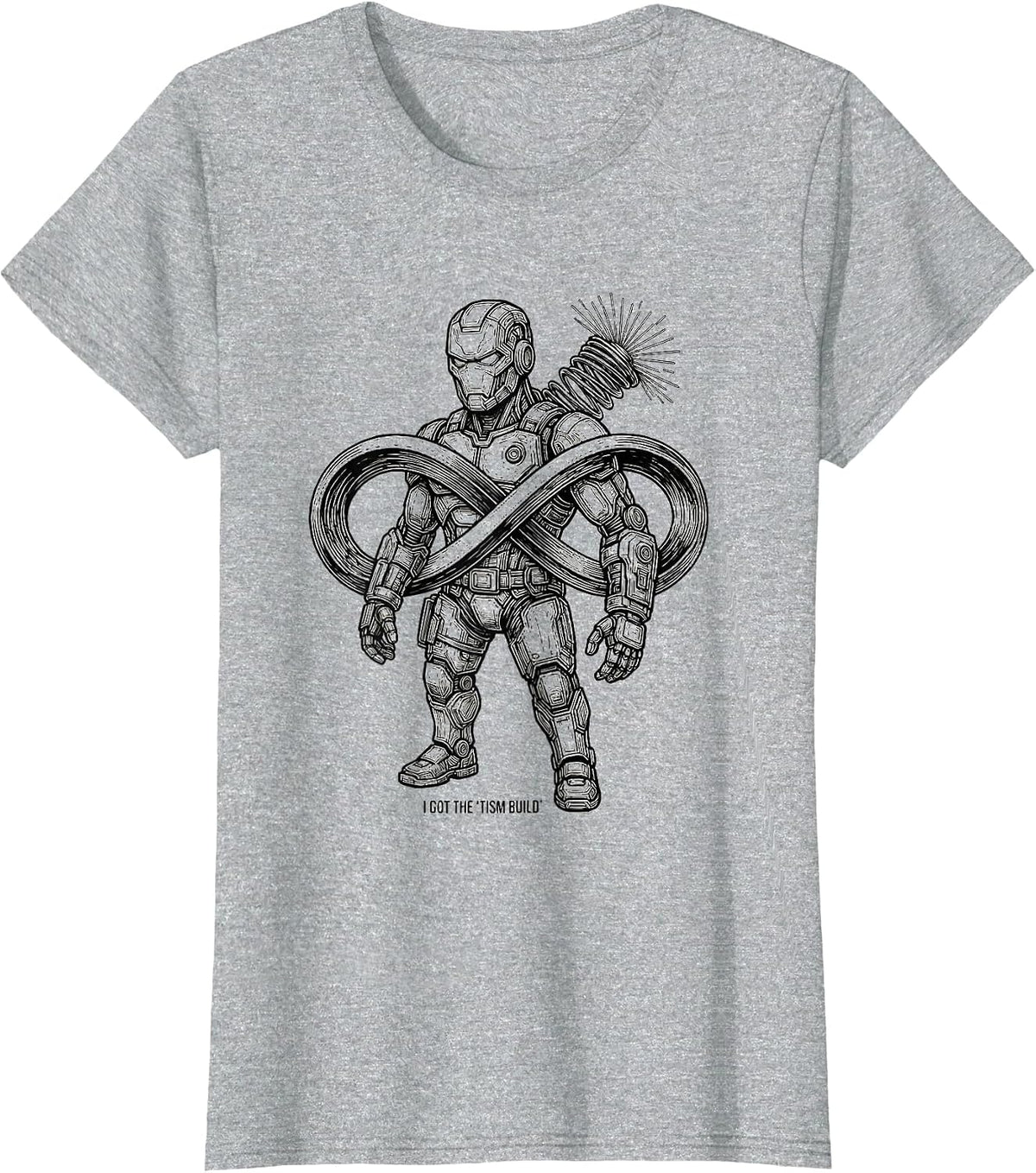 I Got The Tism Build Funny Autistic ADHD Meme Humor T-Shirt - Heather Grey