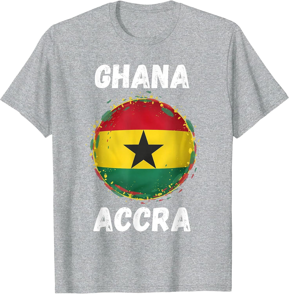 Accra Ghana Retro Vintage Ghanaian Flag Souvenirs T-Shirt - Heather Grey