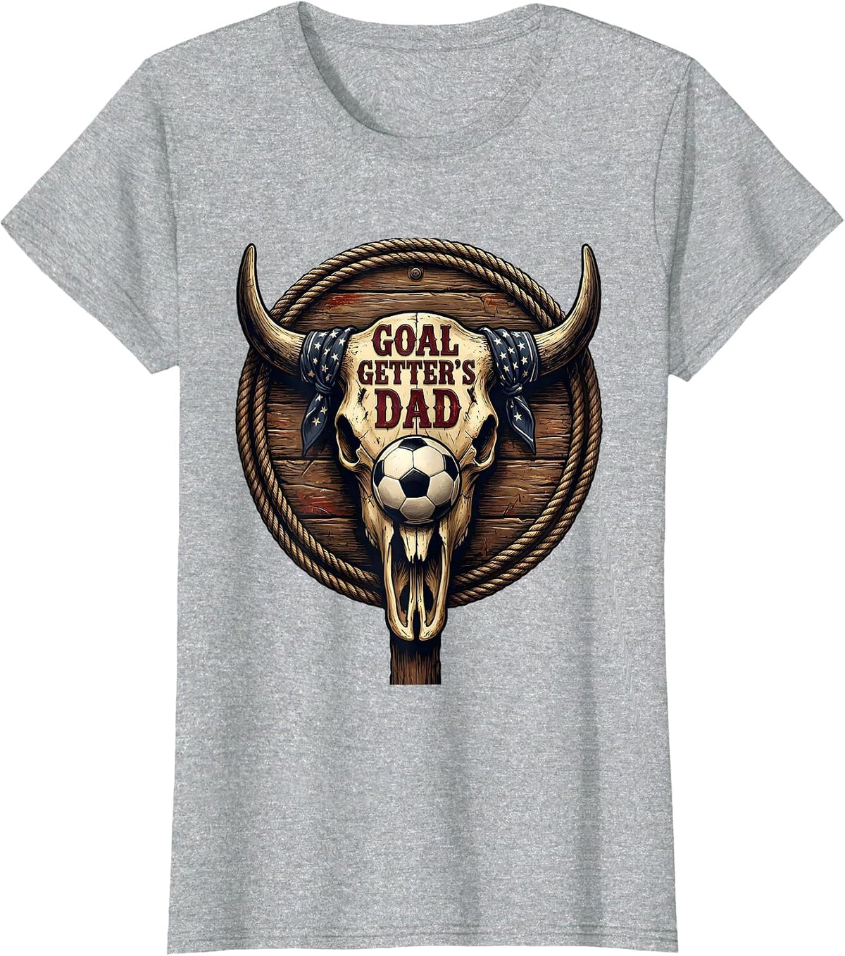 Women's Goal Getter's Dad Soccer Pride Design T-Shirt - Heather Grey