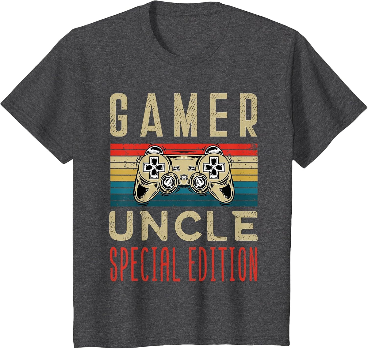 Funny Uncle Video Games,Uncle T-Shirt - Dark Heather Grey