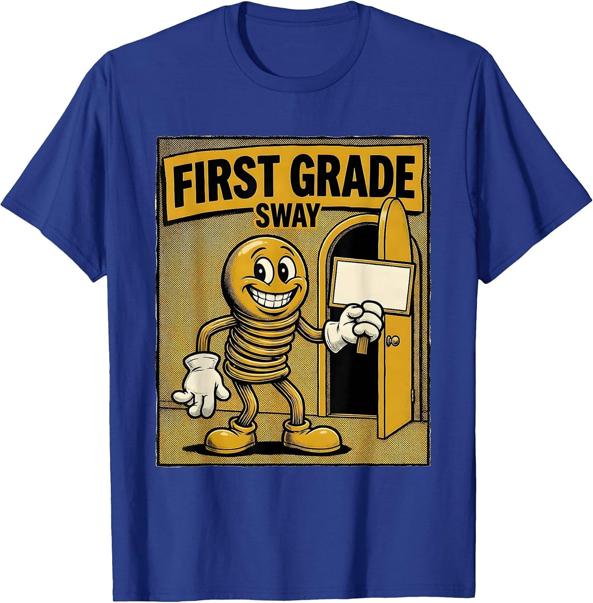 First Grade Sway Retro First Grade Vibes Back To School 1st T-Shirt - Royal Blue