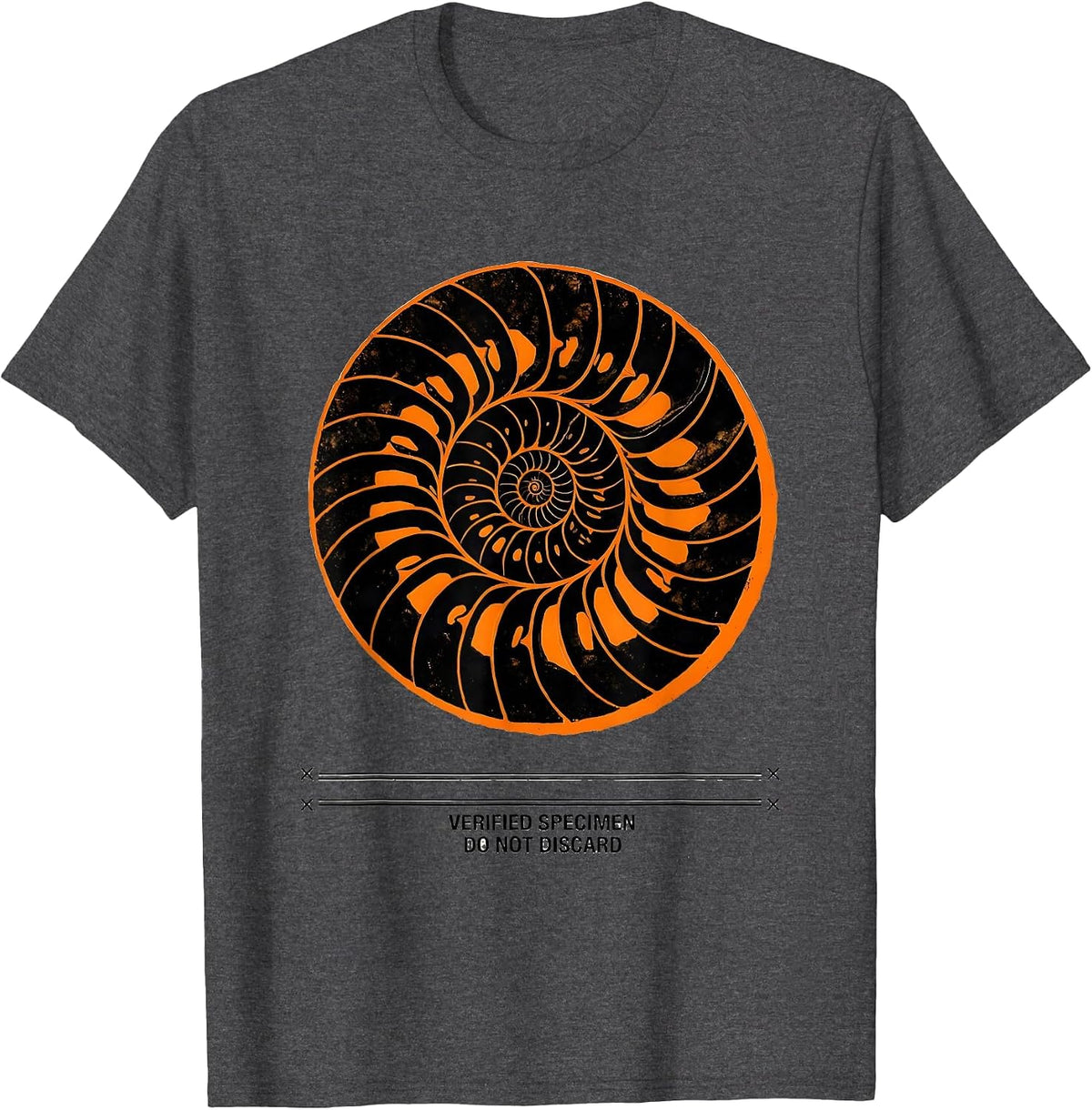 Men's Verified Specimen Do Not Discard Funny Geology Rock T-Shirt - Dark Heather Grey