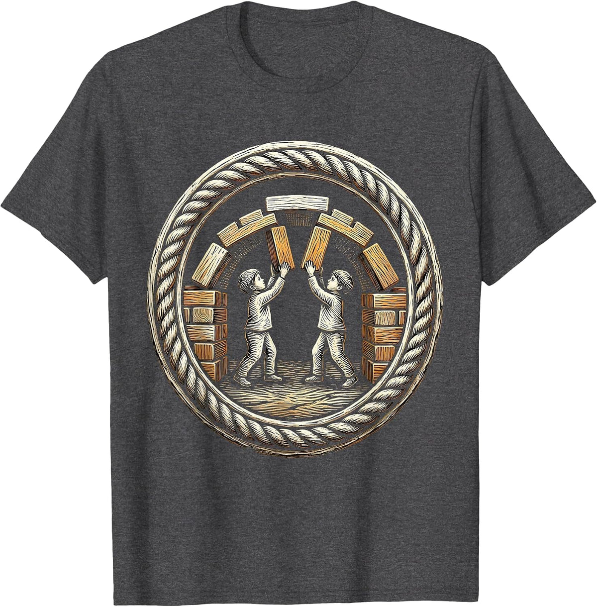 Make Sense Common Again Bridge Builder Tee T-Shirt - Dark Heather Grey