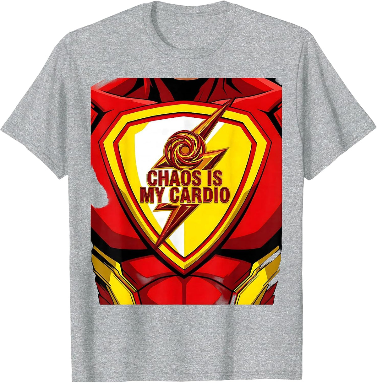 Men's Chaos Is My Cardio Chaos Coordinator Design T-Shirt - Heather Grey