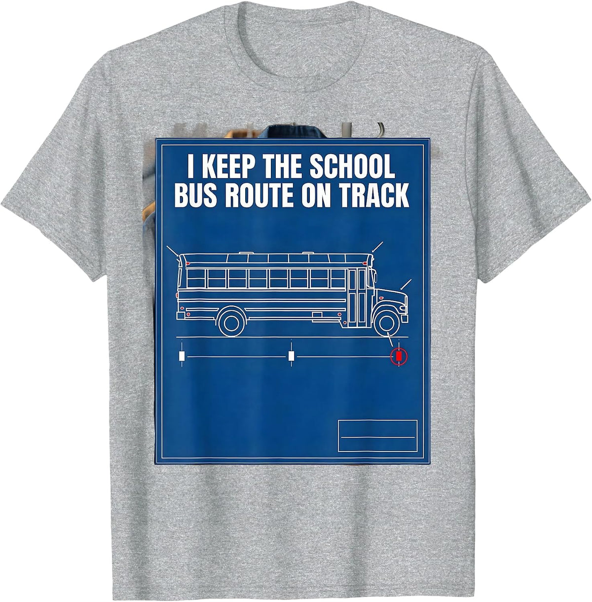 Men's I Keep The School Bus Route On Track Funny School Bus Driver T-Shirt - Heather Grey