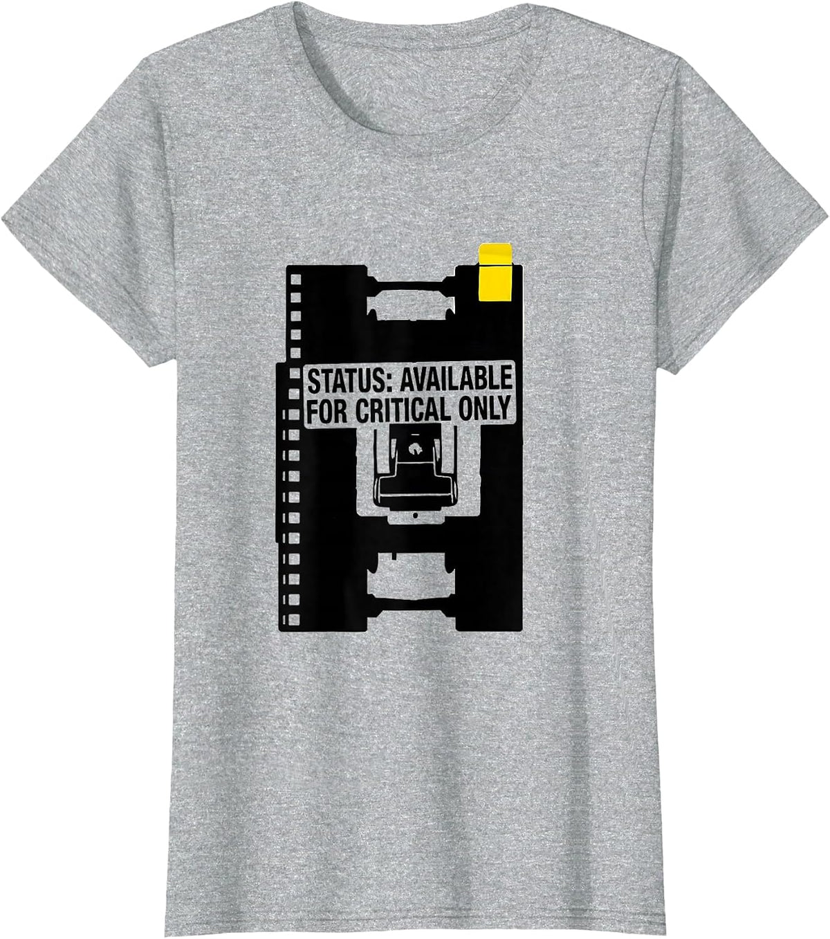 Status: Available For Critical Only Funny IT Support T-Shirt - Heather Grey